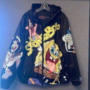 Members Only SpongeBob collab mens size Medium jacket with hood